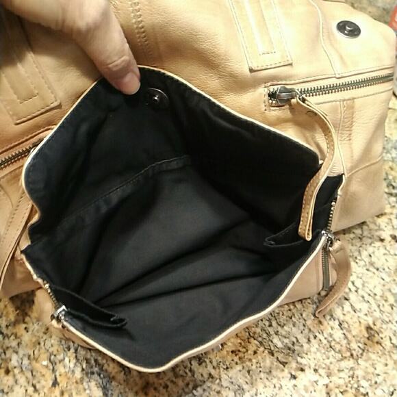 Day and Mood Handbag-Large Brown Beige Satchel with shoulder strap - Picture 7 of 16